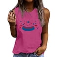 thumbnail image 3 of Lydpxz Women's 4th of July Tank Tops Plus Size Patriotic American Flag Graphic Tees Cute Sleeveless T Shirts Camisole Athletic Crew Neck Tanks, 3 of 5