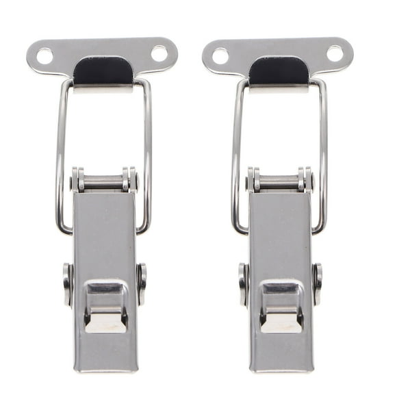 Shisuyan Stainless Steel Hasp Lock Rectangular 2Pcs 3.73X1.57X0.59in