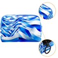 Blue White Israel Flag Prints Small Makeup Bag Pouch for Purse Travel