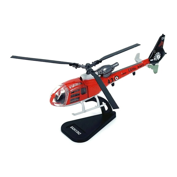 TAPDRA1/100 Scale Gazelle Helicopter Model Aerospatiale SA341 SA342 Diecast Alloy Collectible with Stand Display