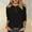 Black, variant on Viadha Women's Casual 3/4 Sleeve T-Shirts Round Neck Cute Tunic Tops Basic Tees Blouses Loose Fit Pullover