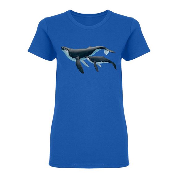 Humpback Whale Family Shaped Tee Women's -Image by Shutterstock