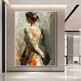 thumbnail image 2 of Original abstract female figure oil painting original abstract painting female back oil painting modern female room decoration,183*122cm (72*48) inches, unstretched frameless, 2 of 4