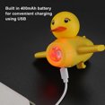 thumbnail image 3 of Pequeño pato amarillo brillante bicicleta campana 3 modos bicicleta cuerno luz accesorios de bicicleta, 3 of 9