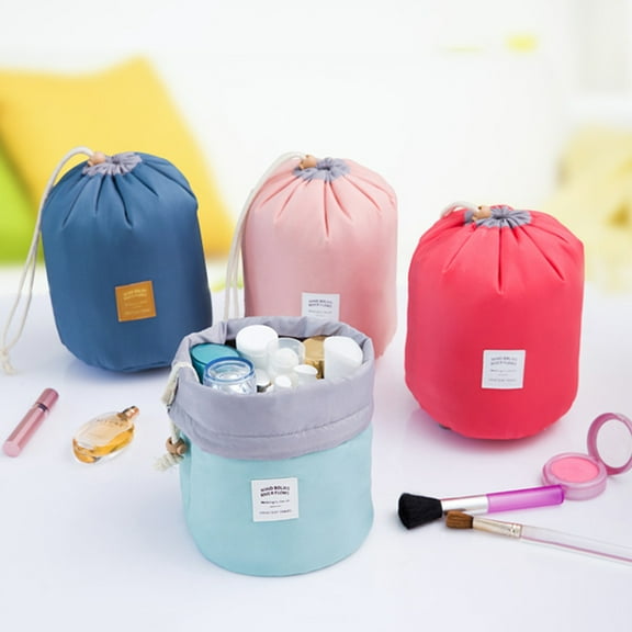 SPRING PARK Travel Cosmetic Makeup Bag Toiletry Case Drawstring Pouch Wash Organizer Storage
