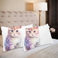 thumbnail image 2 of MKHERT Cute Kitten Cat Pillowcase Pillow Protector Cushion Cover 20x30 inch,Set of 2, 2 of 3
