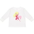 thumbnail image 3 of Inktastic Superhero Girl, Cute Girl, Blonde Hair, Pink Cape Girls Long Sleeve Toddler T-Shirt, 3 of 5