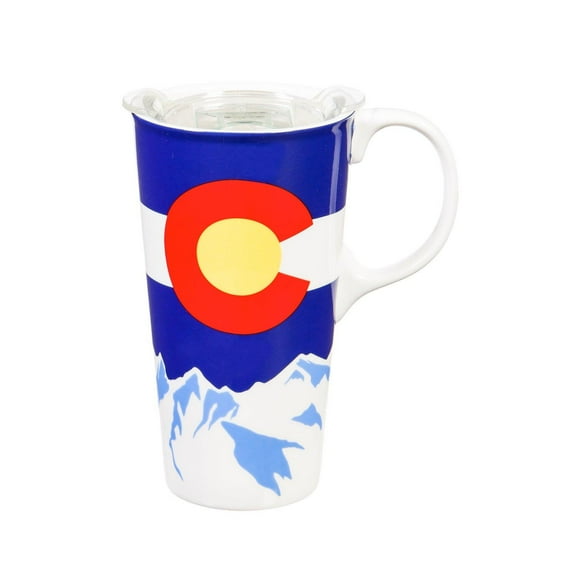 Cypress Ceramic Travel Cup, 17 OZ., w/Tritan Lid, Colorado State