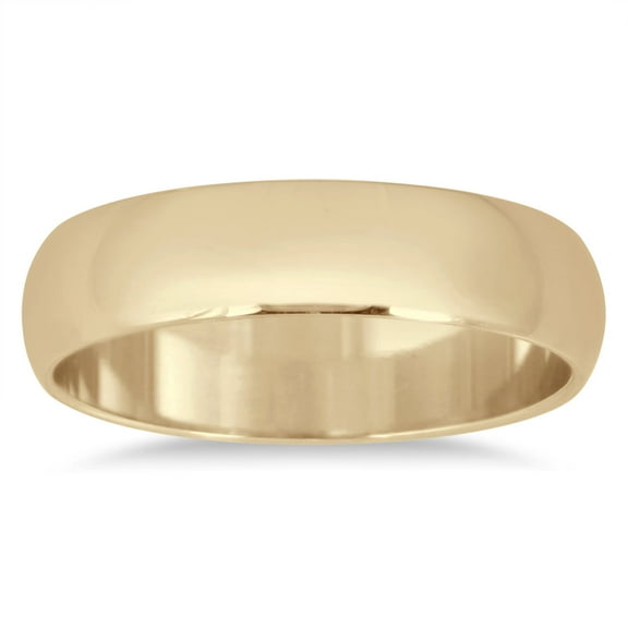 SZUL Women's 4mm Domed Comfort Fit Wedding Band in 10K Yellow Gold
