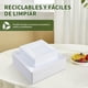 thumbnail image 3 of 50 platos de Vajilla de Platos Cuadrados,platos de plastico elegantes,Platos Elegantes Reutilizables para Fiesta,Incluye 25 Platos Grandes (25 cm) y 25 Platos medianos (16 cm),para fiestas y cenas, 3 of 7