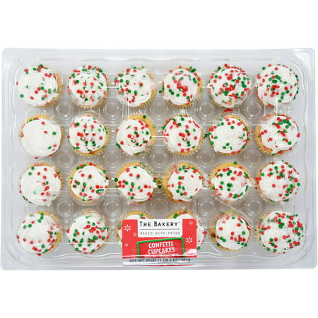 The Bakery at Walmart Mini Confetti Christmas Cupcakes, 24 