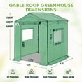 thumbnail image 3 of EAGLE PEAK 6x6 FT Portable Walk-in Greenhouse, Pop up Outdoor Green House with Power Access Openings, Green, 3 of 10