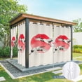 thumbnail image 6 of Outdoor Curtains for Patio Waterproof, Vintage Birds Red Sun Outdoor Privacy Panels Grommet, Retro Art Animals Blackout Outside Curtains for Porch/Cabana/Pergola/Gazebo 54"x108", 1 Panel, 6 of 8