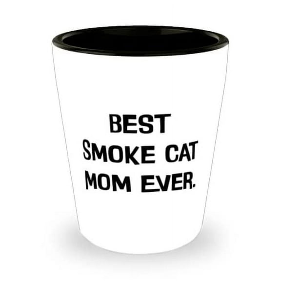 Best Smoke Cat Mom Ever. Smoke Cat Shot Glass, Epic Smoke Cat, Ceramic Cup For Friends