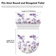 thumbnail image 6 of HELLHERO Butterfly Wildflowers Adds Holiday Charm Elastic Fabric Toilet Covers Set Adjustable Fashion Toilet Lid Cover Set Stretch for Gift, 6 of 6