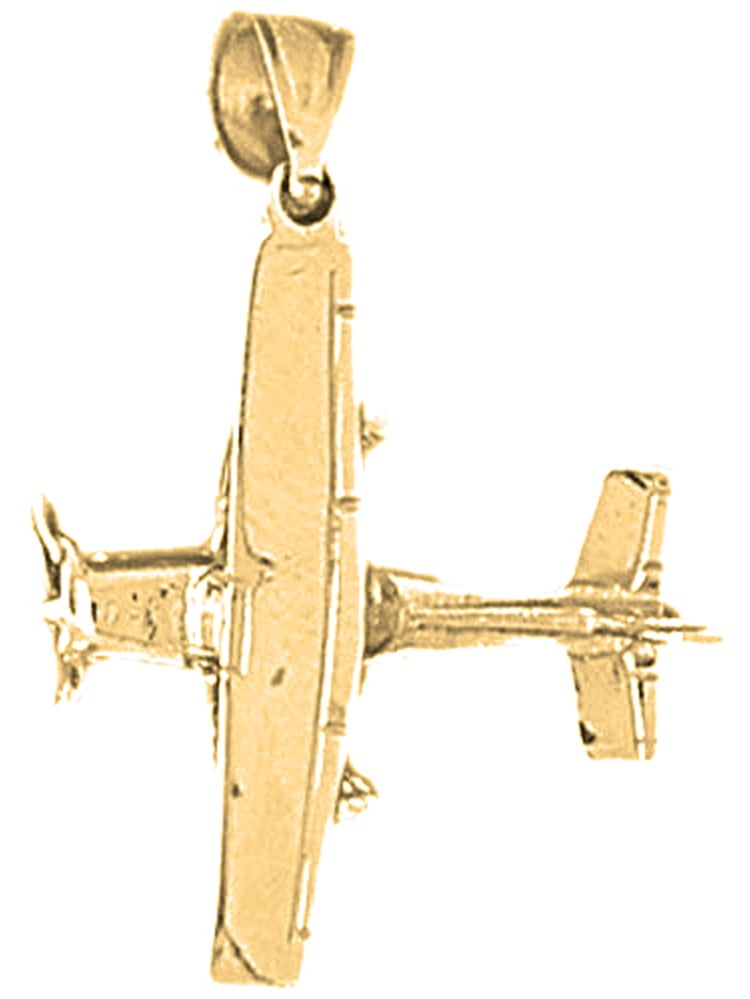 17 mm Jewels Obsession 3D Airplane Charm Pendant 14K White Gold 3D Airplane Pendant 17 mm Jewels Obsession 3D Airplane Charm Pendant 14K White Gold 3D Airplane Pendant