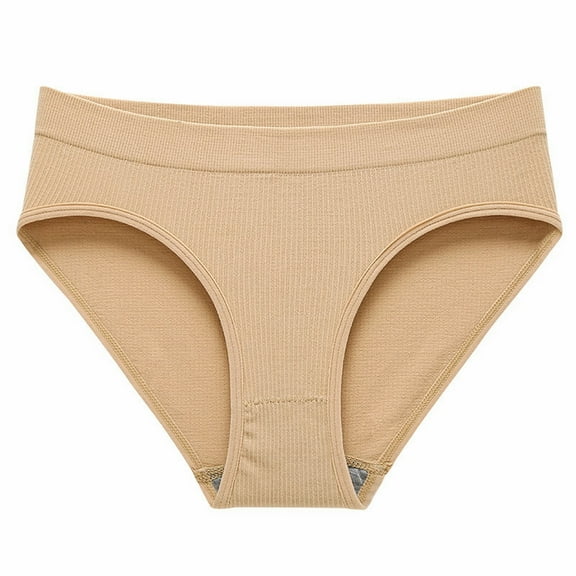 HNMKIU Women Panties Ribbed Bikini Briefs Comfortable and Breathable for Everyday Wear Womens Underwear A,L