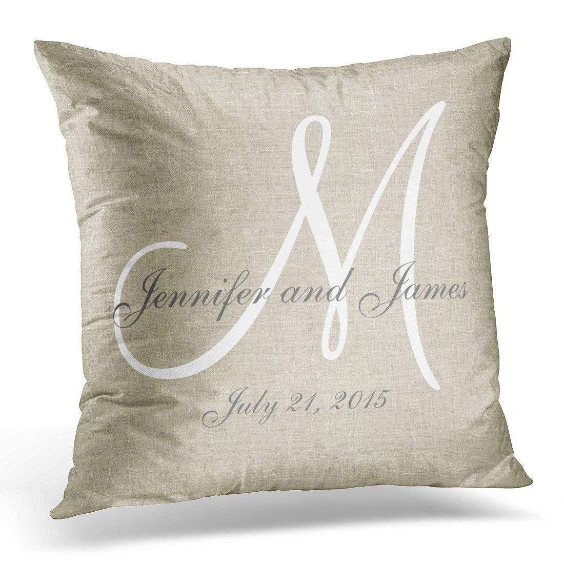 Multicolor Grass Leaves Monogram Letters Gifts Monogram Letter J Initial Grass Leaves Nature Decoration Throw Pillow 16x16
