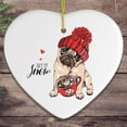 thumbnail image 2 of Cute Christmas Pug Ornament, 2 of 5