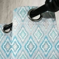 thumbnail image 3 of Ambesonne Ikat Grommet Curtain, Aztec Cultural Motifs, 50" x 72", Blue Pale Grey White, 3 of 6