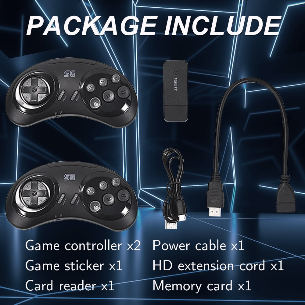 DATA FROG 16-bit Video Game Console 4K Game Stick for Sega Genesis/Mega Drive HDMI 1900+ TV Games arcade