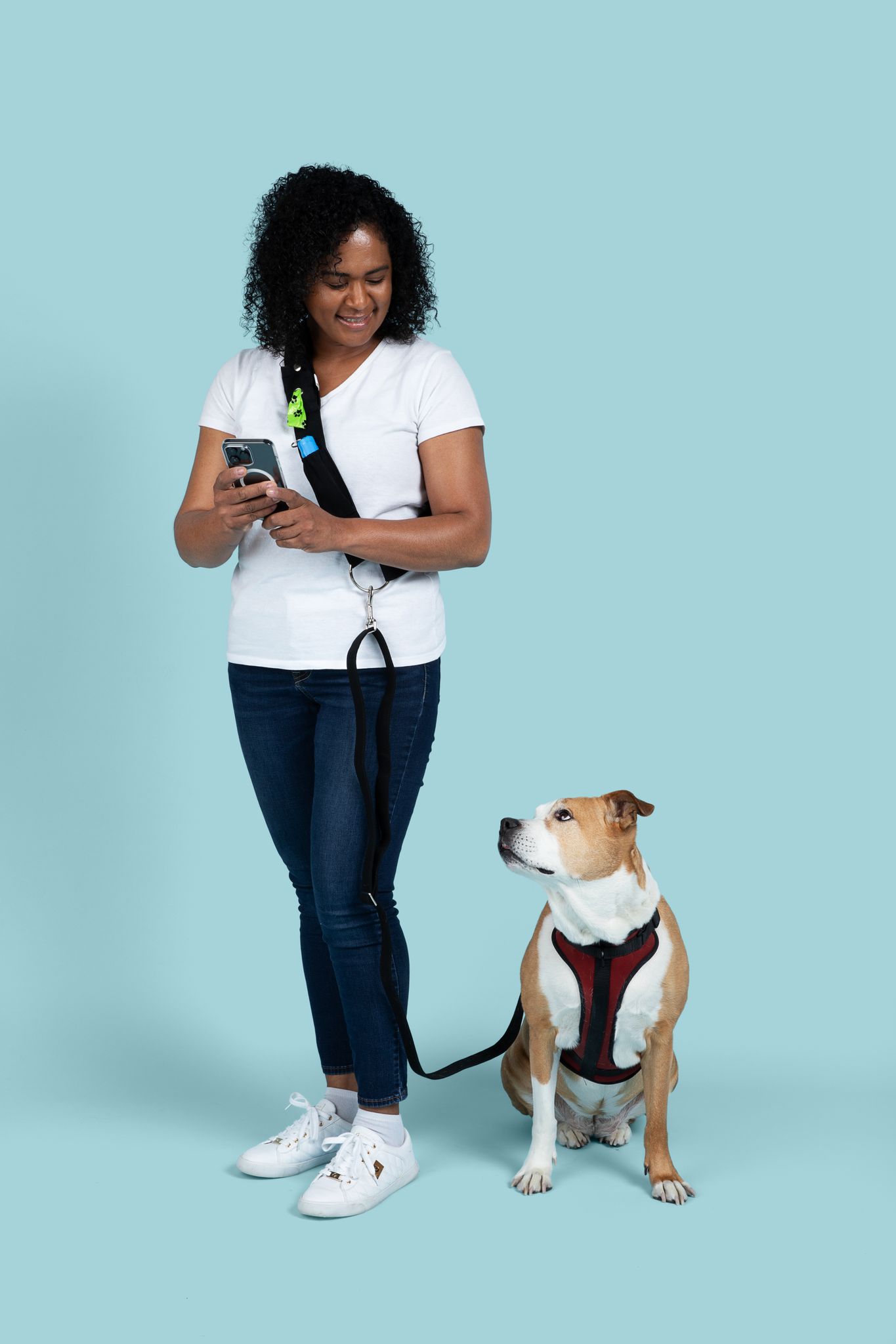 WaggleYourTail Adjustable Hands Free Crossbody Dog Leash