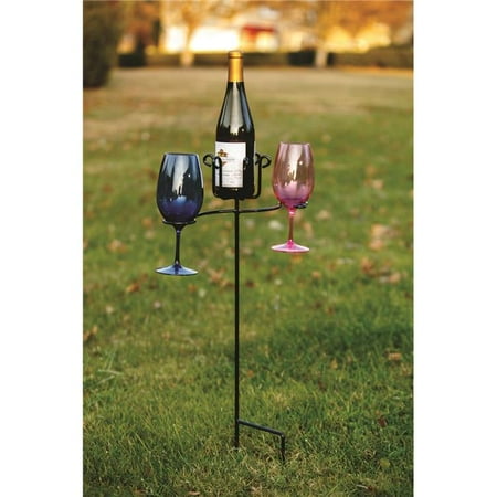 

Picnic Plus USA Wine Glass & Bottle Stake - Black