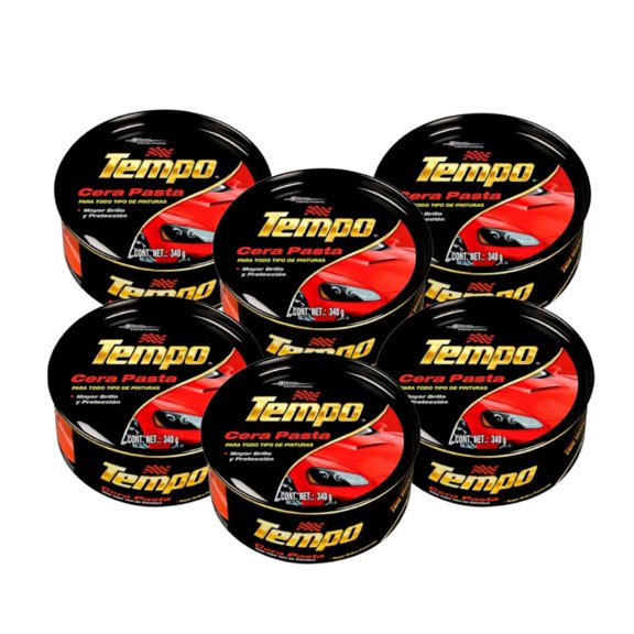 Cera Pasta Tempo todo tipo pinturas 340g kit 6 piezas