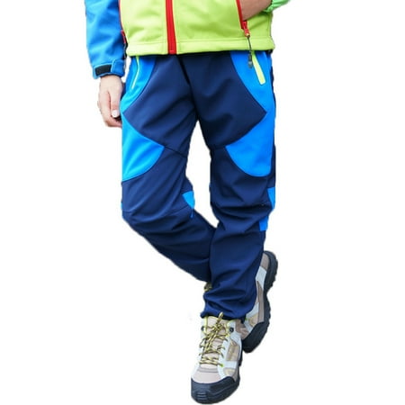 

Cathalem compatible with Honors Pants Windproof Girls Breathable With Fleece Rain Warm Trousers Boys Trousers Outdoor Boys Head Pants Navy 3-4 Years