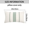 thumbnail image 7 of Unique Bargains Striped Throw Pillow Covers Pack of 2 Green 20" x 12", 7 of 7