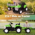 thumbnail image 5 of Farmdex 24V Ride on Tractor with Detachable Trailer, Ride on Toys for Kids w/ Remote Control, Electric Cars for Kids, LED Lights, Bluetooth, Music, MP3, Green, 5 of 8