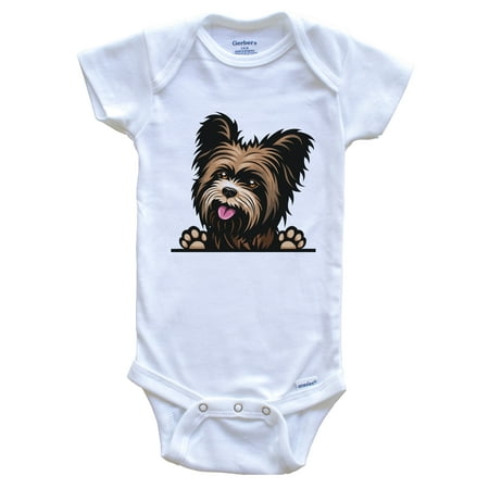 

Yorkshire Terrier Dog Breed Cute One Piece Baby Bodysuit 3-6 months white