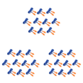 thumbnail image 1 of 30 Pcs Safety Silicone Soft Ear Plugs - Hearing Protection with Cord - Noise Reduction Blue Orange, 1 of 8