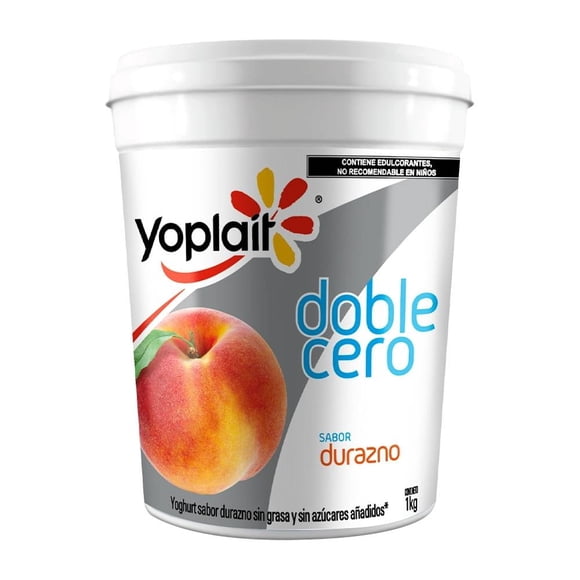 Yoghurt Yoplait Doble Cero sabor durazno 1 kg
