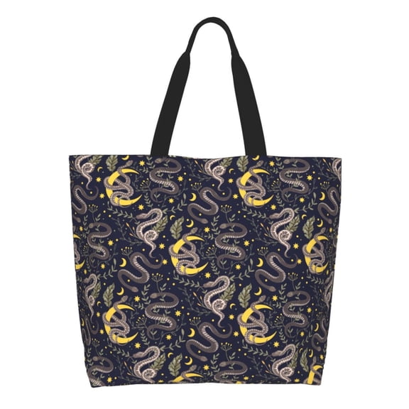 Salouo Snake Sleep for Tote Bag for Women - Shoulder Shopping Bag Handbag Hobo Bags Casual Handbags Big Capacity Shopping Work Bag for Travel & Work