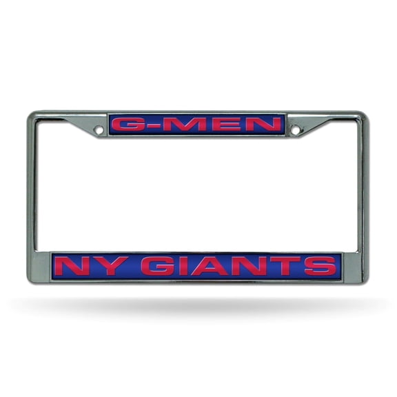 New York Football Giants G-Men Chrome Metal Laser Cut License Plate Frame
