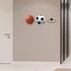 thumbnail image 2 of KAKOWELY Soporte de pared para 6 balones de baloncesto y deportes: soporte metálico negro para exhibición de voleibol, fútbol, rugby y fútbol., 2 of 5