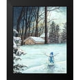 thumbnail image 2 of Redding, James 15x18 Black Modern Framed Museum Art Print Titled - Snowman in Moonlight, 2 of 5