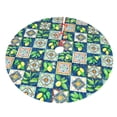 thumbnail image 5 of Cauagu 30" Christmas Tree Skirt Lemon and Leaves Pattern Christmas Tree Decorations Tree Mat for Xmas Decorations Occasion Holiday Home Decor -30", 5 of 7