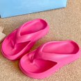 thumbnail image 5 of Slippers for Women,Summer Thick Sole Flip Flops Sandals For Outdoor Vacation Beach Travel Comfortable Toe Post On Slippers,Womens Slippers,Hot Pink,8, 5 of 8