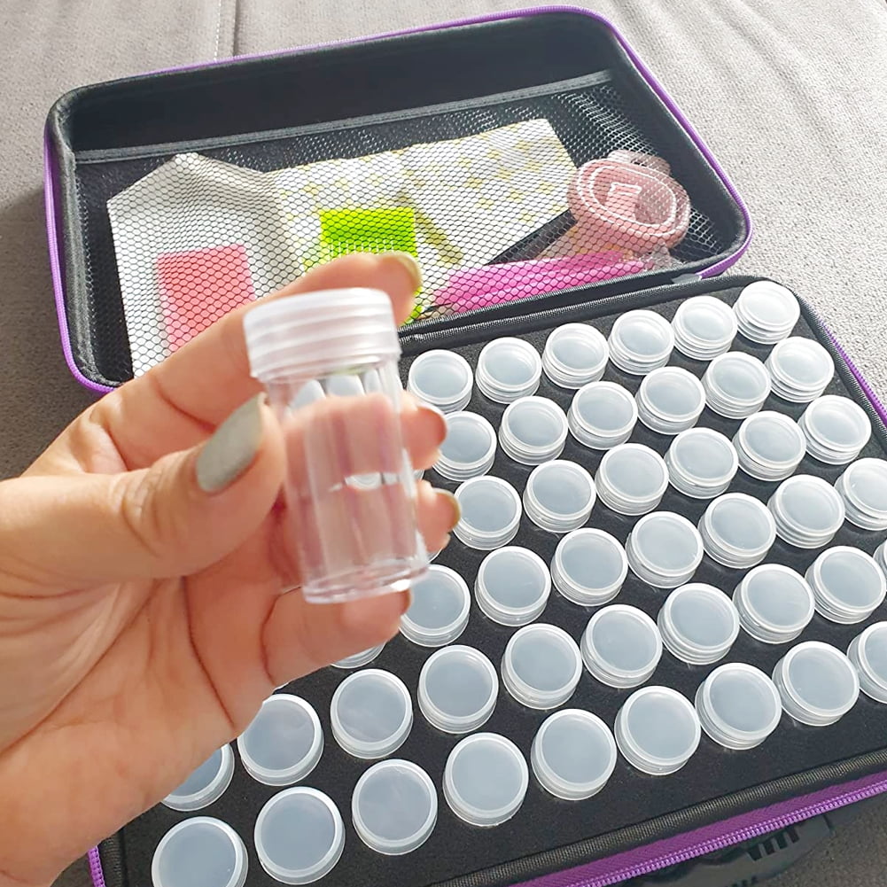 60 Grids Bead Storage Box, Diamond Painting Storage Containers, 5d Diamond Painting Tools Set for Jewelry Beads Rings Charms Glitter Rhinestones