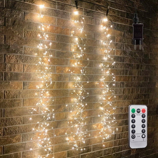 Fairy Lights Plug in, 6.56Ft Horsetail Lights Cluster Starry String