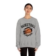 thumbnail image 3 of Women's Basketball Sweatshirt Perfect for Basketball Lovers and Players Sport Grey Large, 3 of 6