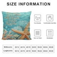 thumbnail image 5 of Chilfamy Nautical Coastal Pillow Covers Teal Beach Theme Ocean Seashell Coral Starfish Throw Pillow Covers Summer Outdoor Pillow Cases Cushion Covers for Couch Bed Sofa Decor White, 5 of 5