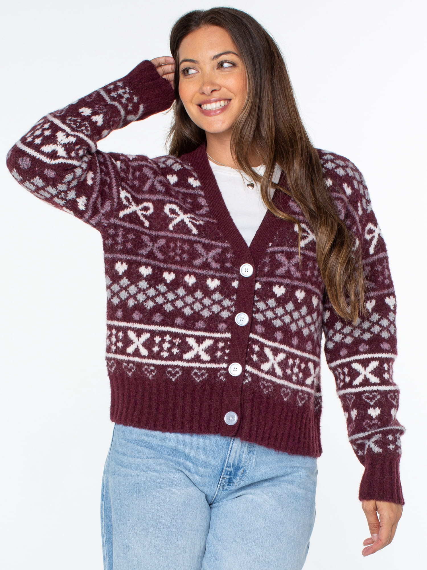 Celebrity Pink Women's and Women's Plus Cardigan Sweater, Sizes XS-4X