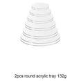 thumbnail image 2 of ZheElen 2 Pieces Acrylic Cake Disk Portable Replacement Tray Stand Accessories 16cm, 2 of 6