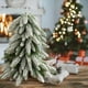 thumbnail image 2 of Árbol de Navidad de 40 cm de alto para escritorio, hogar, cocina, cenas, fiestas, árboles de Navidad, decoraciones, nieve Árbol verde nieve, 2 of 8