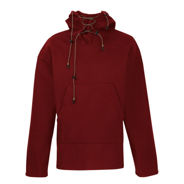 Fankiway Chandail à Capuchon à Capuche en Laine Décontracté Mi-Long pour Hommes Hiver