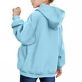 thumbnail image 4 of BFHHYA Girls Fleece-Lined Hooded Sweatshirt Long Sleeve Pullover Athletic Hoodie with Kangaroo Pocket for School Daily Wear & Weekend Play (5-14Y), 4 of 5