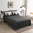 thumbnail image 4 of Dintszyayue White Gray Comforter Set Queen,7Pcs Abstract Gradient Soft Bed in a Bag Adult(90"x90"), 4 of 7